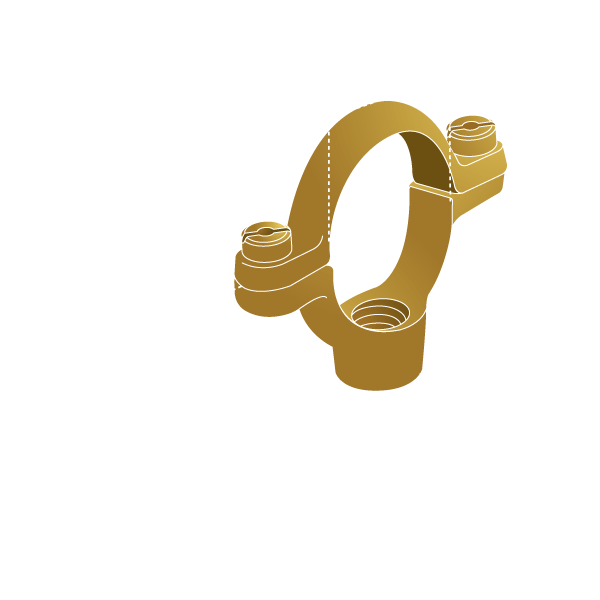 12mm Brass Single Ring Pipe Clip